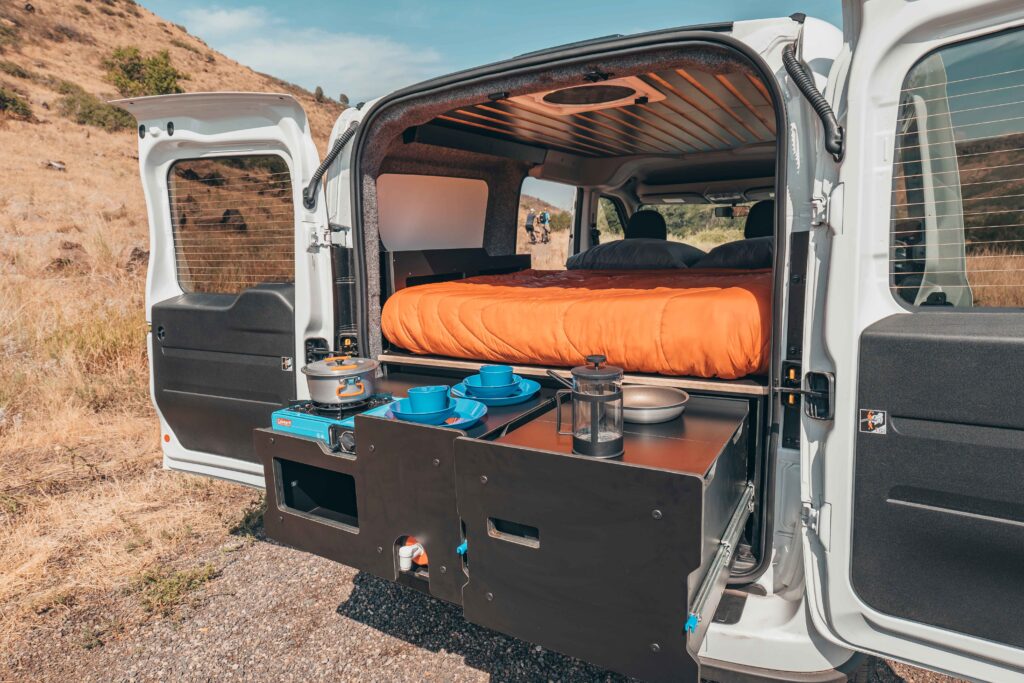 Rear kitchen of the Smalls Campervan