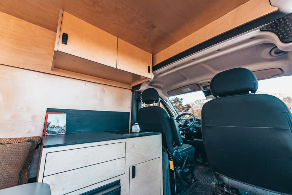 Interior Kitchen of the Biggie Campervan by Native Campervans