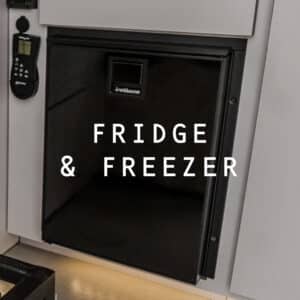 Built-in Fridge & Freeze in the OG Campervan.